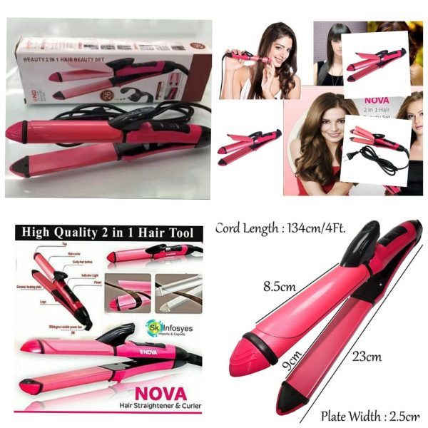 2-in-1 Nova Hair Straightener And Curler