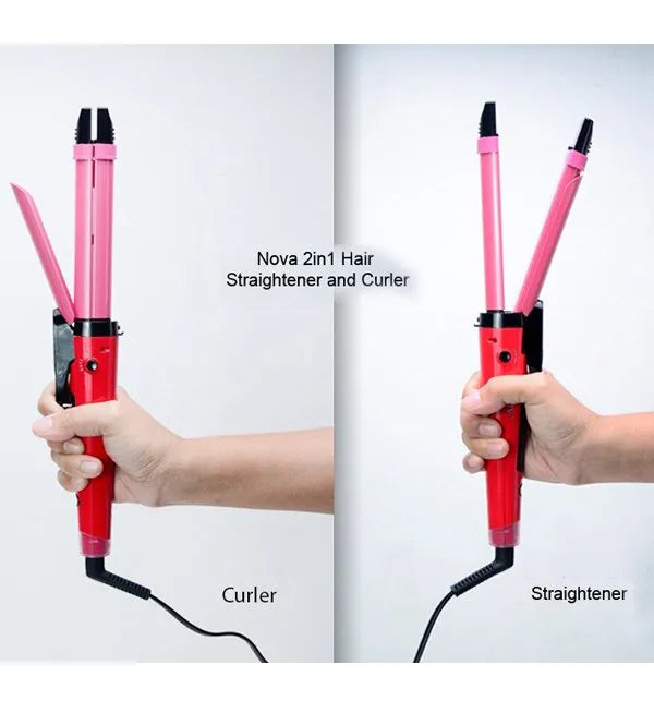 2-in-1 Nova Hair Straightener And Curler