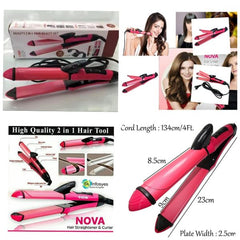 2-in-1 Nova Hair Straightener And Curler
